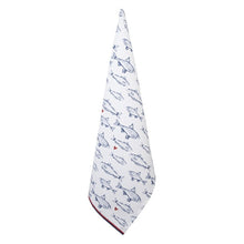 Afbeelding in Gallery-weergave laden, Theedoek met Vissen blauw/rood - Clayre & Eef