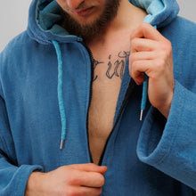 Afbeelding in Gallery-weergave laden, Surfponcho met lange. mouw en rits - BLEYS - Maat L / XL (unisex)- Wave Hawaii