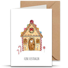 Afbeelding in Gallery-weergave laden, Kerstkaart Peperkoek - Juulz Illustrations - A6 met envelop
