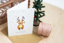 Afbeelding in Gallery-weergave laden, Kerstkaart Hert - Juulz Illustrations - A6 met envelop