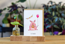 Afbeelding in Gallery-weergave laden, Wenskaart Feestvarken - Juulz Illustrations - A6 met envelop