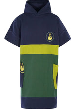 Afbeelding in Gallery-weergave laden, Surfponcho voor op reis - Pampatar - blauw/groen/geel -  L - Wave Hawaii