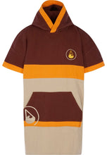 Afbeelding in Gallery-weergave laden, Surfponcho voor op reis - Porlamar - rood oranje taupe -  M - Wave Hawaii