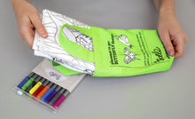 Afbeelding in Gallery-weergave laden, Placemat uitwasbaar met kleurstiften & tasje - Vlinders - EATSLEEPDOODLE