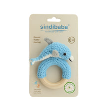 Afbeelding in Gallery-weergave laden, Rammelaar gehaakt - dolfijn - Sindibaba