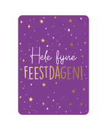 Ansichtkaart kerst - Hele fijne feestdagen
