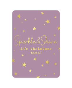 Ansichtkaart kerst - Sparkle & Shine