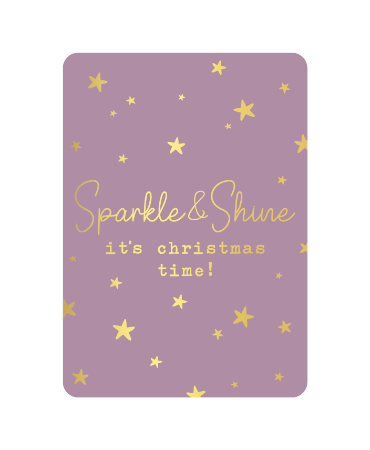 Ansichtkaart kerst - Sparkle & Shine