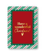 Kerstkaart - Have a wonderful christmas - groen