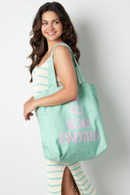 Afbeelding in Gallery-weergave laden, Strandtas katoen - Sun Sea Beach Essentials - Mint
