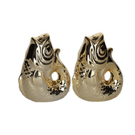 Peper- en zoutstel vis - wit/zand/blauw/geel/goud/zilver