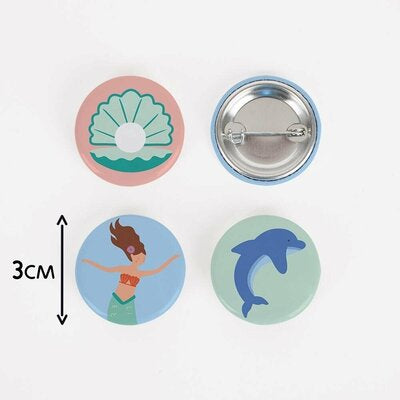 Buttons - zeemeermin - My Little Day -set van 4