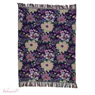 Plaid violet paarse bloemen - Imbarro