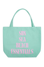 Afbeelding in Gallery-weergave laden, Strandtas katoen - Sun Sea Beach Essentials - Mint
