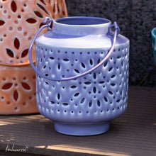 Afbeelding in Gallery-weergave laden, Windlicht - metaal - lila - Imbarro
