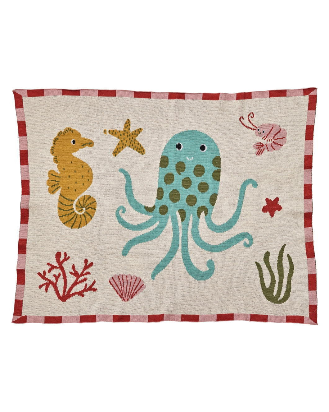 Plaid met zeedieren - Octopus - RICE