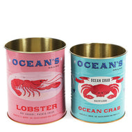 Opbergblikken Kreeft &Krab - set van 2 - groot - Rex Londen