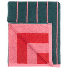 Afbeelding in Gallery-weergave laden, Strandlaken Pena groen/roze
