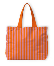 Afbeelding in Gallery-weergave laden, Strandtas - Streep Roze/Oranje
