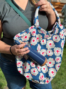 Shopper/Strandtas Lilly blauw - grijs - Overbeck and Friends