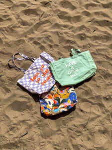 Shopper bio katoen let´s go to the beach