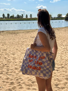 Shopper bio katoen let´s go to the beach