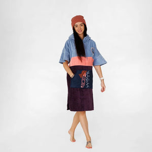 Surfponcho Kiholo  - dikke velours - M - Wave Hawaii