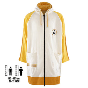 Surfponcho met rits Sannt  - dikke velours - M - Wave Hawaii
