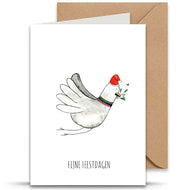 Kerstkaart Duif - Juulz Illustrations - A6 met envelop