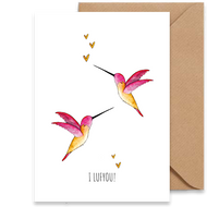 Wenskaart Kolibri - Juulz Illustrations - A6 met envelop