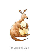 Wenskaart Kangaroo - Juulz Illustrations - A6 met envelop