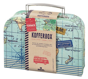 Koffertje - Fernweh - Wereldkaart