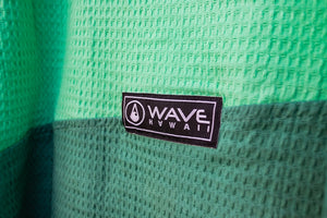 Surfponcho voor op reis - Groen M - Wave Hawaii
