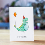 Wenskaart Dino - Juulz Illustrations - A6 met envelop