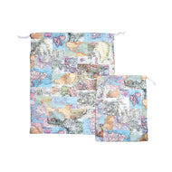 Laundry bags - set van 2 - vintage kaartprint - Sass & Belle