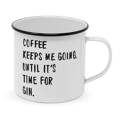 Emaille mok - Coffee & gin - Paperproducts